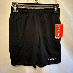 Brand New CCM Youth Large Black Hockey Shorts